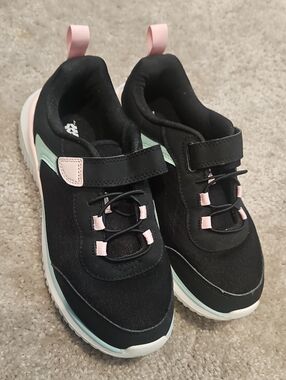 Kids Black and Pink Athletic Sneakers